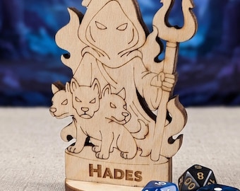 Greek Mythology Laser Cut File, Hades SVG Wooden God, Underworld Diorama Piece
