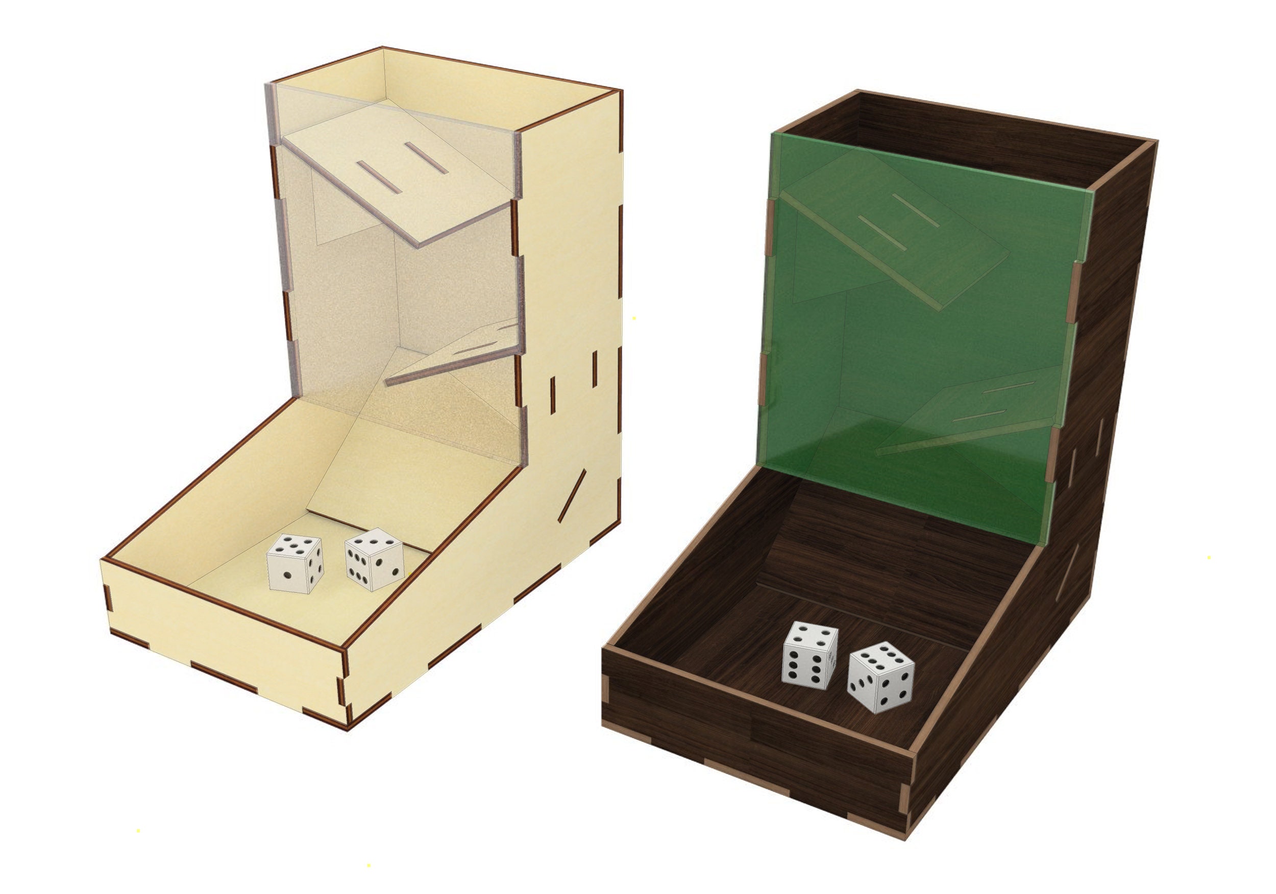 Acrylic dice tower digital laser cut file Etsy