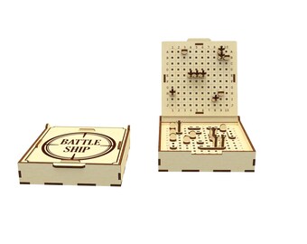 Battleship Board Game Wood Game Laser Cut Game Laser Cut 