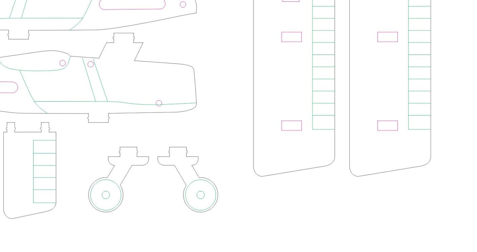 Laser Cut Files Airplane Model Dxf Files for Laser Cut Dxf Cnc Etsy UK