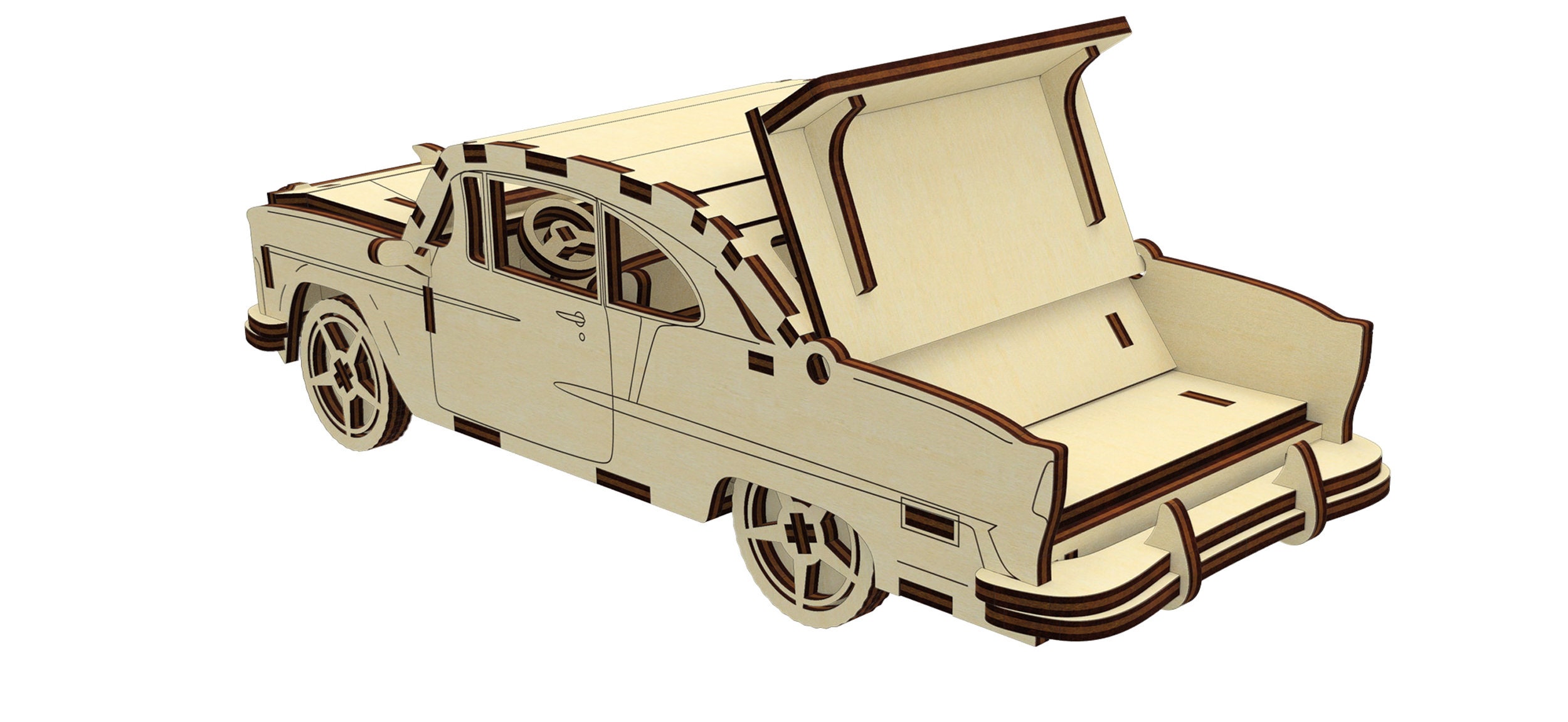 Car SVG Files Laser Cut Car 3d Plywood Design Etsy UK