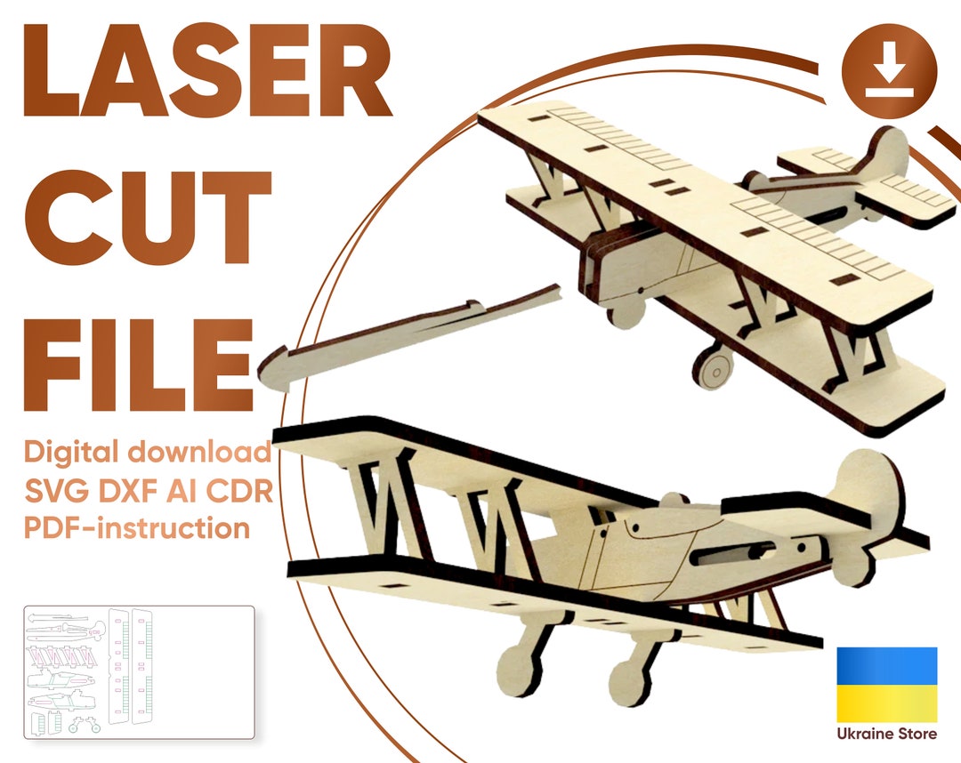 Laser Cut Files Airplane Model Dxf Files for Laser Cut Dxf Cnc Plan