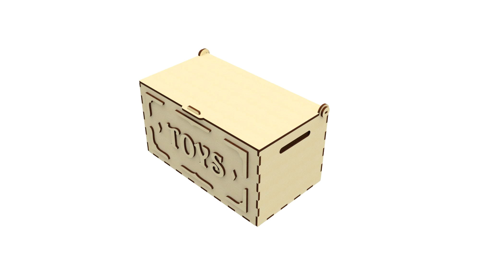 Wooden Toy Box Laser Cut File, Toy Storage Chest SVG CNC Plywood ...