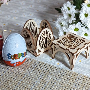 Chocolate Egg Easter Box Laser Cut File, SVG Vector Plan for Cutting Machines image 5