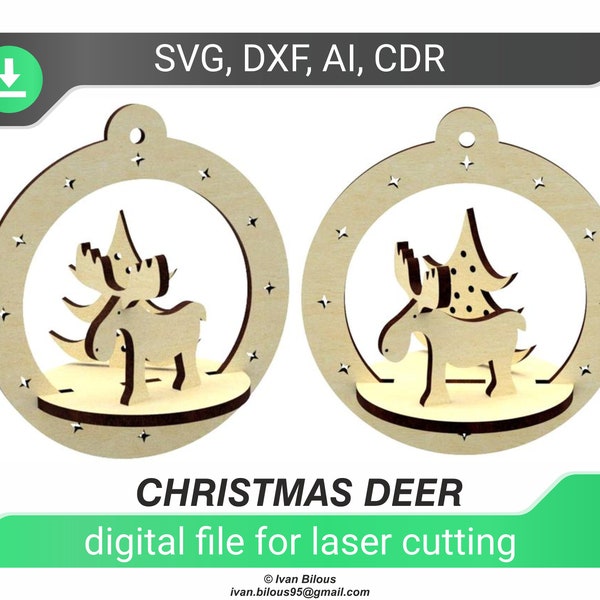 christmas deer laser cut christmas toy dxf files for laser files christmas ornament cnc christmas template dxf laser cut ,christmas tree toy