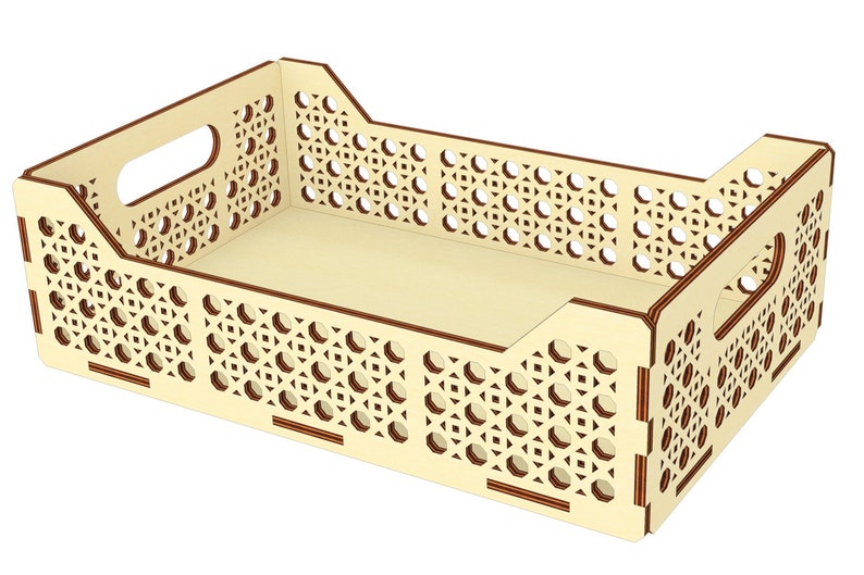 Tray SVG laser cut file, Glowforge pattern, Easter tray dxf plan for laser, digital file image 5