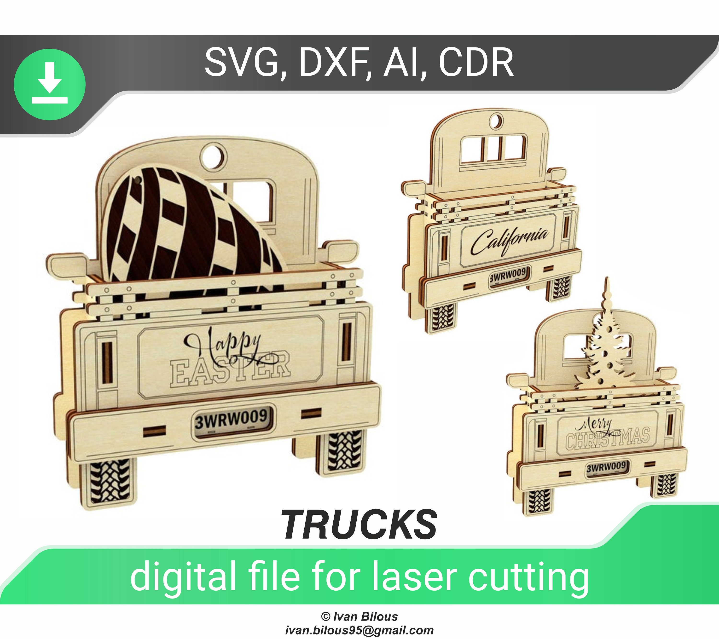 Children's furniture 3mm Laser Cut Files SVG DXF CDR Files