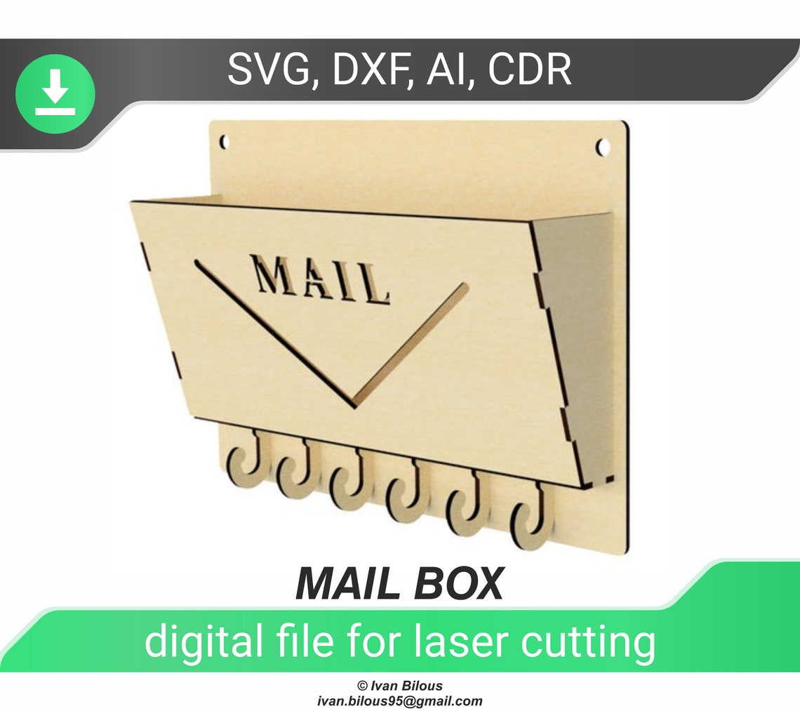 Laser Cut Mailbox Dxf Files for Laser Mailbox Cnc Plans Mail Etsy