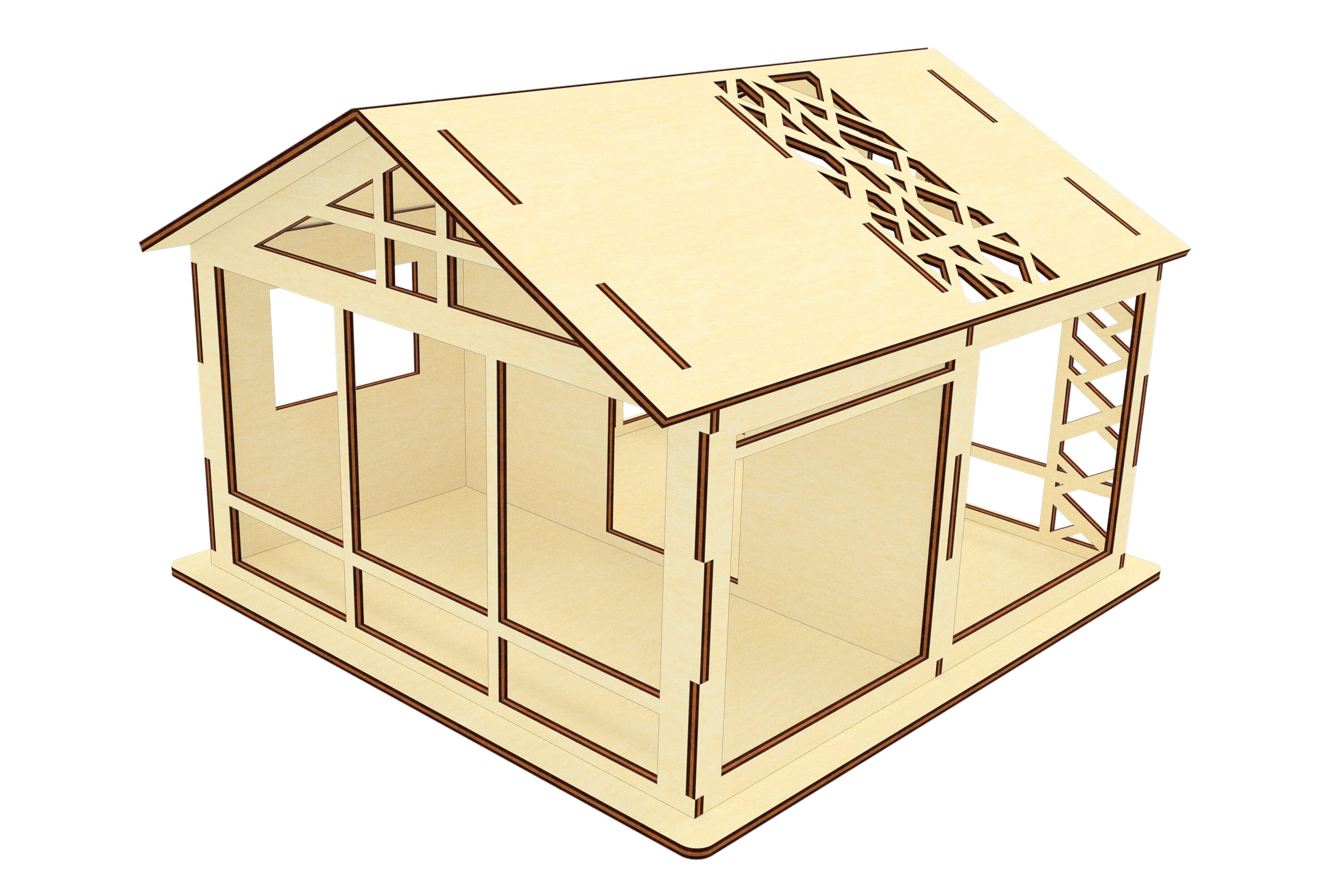 Dollhouse Svg Laser Cut File Pattern Vector File Etsy