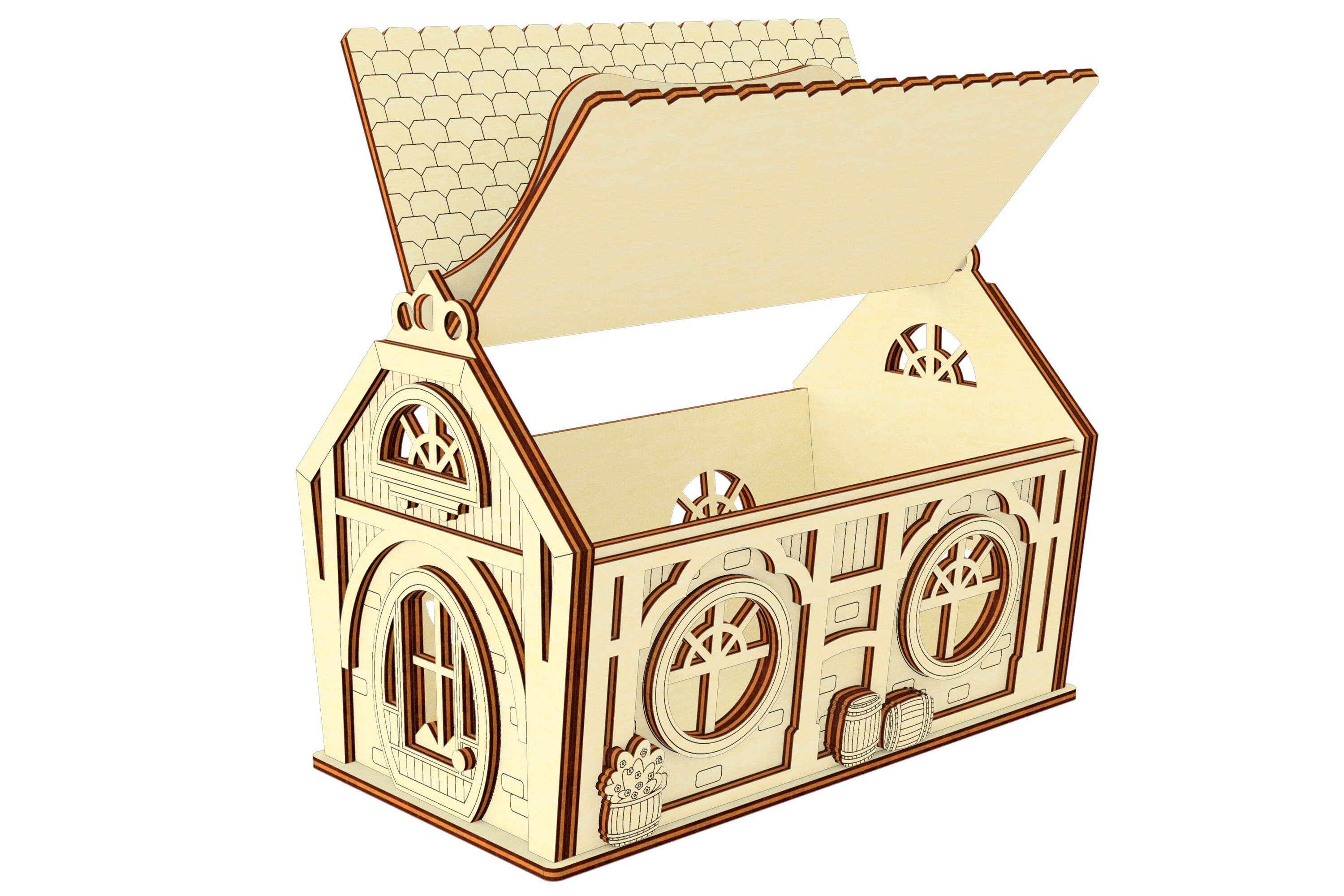 Easter Sweet Box: Laser Cut File, SVG Candy House Digital Pattern - Etsy