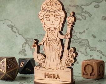Greek Mythology Laser Cut File, Hera SVG Wooden Goddess, Diorama Game Piece