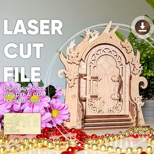 Shelf Elf Door - Laser Cut File, Magic Fairy Miniature