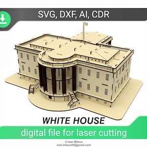 lasergesneden witte huis dxf-bestanden voor laser bestand voor cnc plan usa dxf gebouw usa bouwen 3d model dxf multiplex lasergesneden, usa huis modelplan