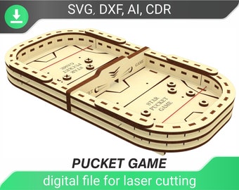 Laser Cut Pucket Game Board Game DXF File Free Download 