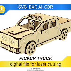 Pick-up: 3D-lasergesneden ontwerp, digitale plannen voor lasersnijmachines