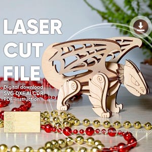 Dragon - Laser Cut File, SVG file Ornament for Cutting Machines