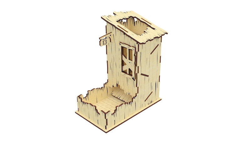 dice tower laser cut file svg glowforge files tower for