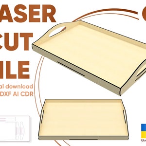 laser file tray laser cut dxf files for laser tray cnc plan tray template for laser cutting plywood laser model pray for cups, cup holder ai