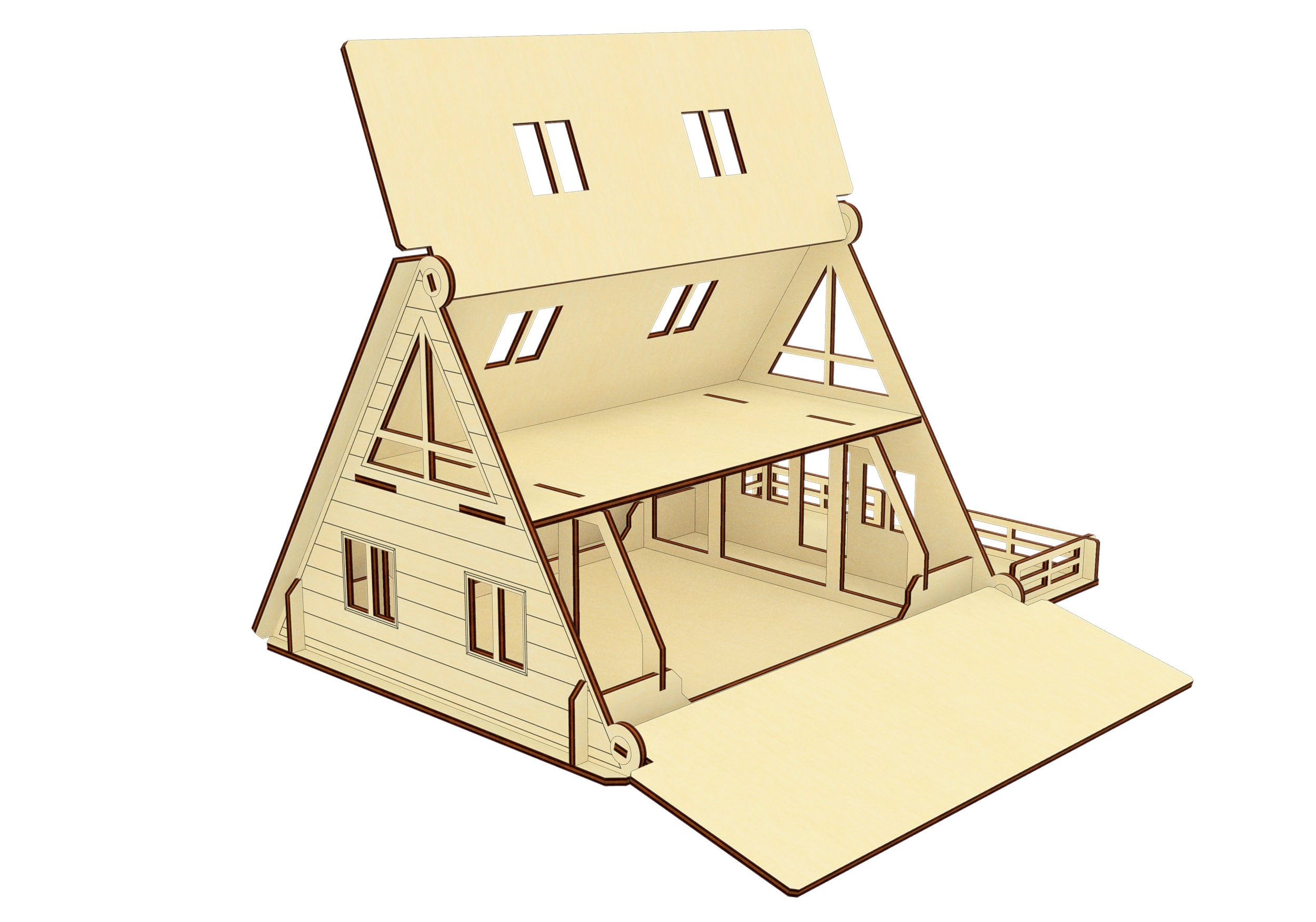 Dollhouse SVG laser cut file instant download Etsy