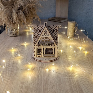 Santa Claus House Laser Cut File, SVG plan for Glowforge and Cutting Machines image 6