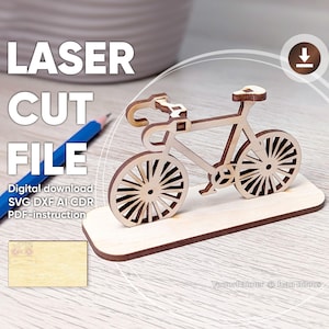 Bicycle SVG laser cut file for Glowforge