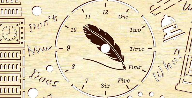 Laser file school clock face dxf files for laser cut template | Etsy