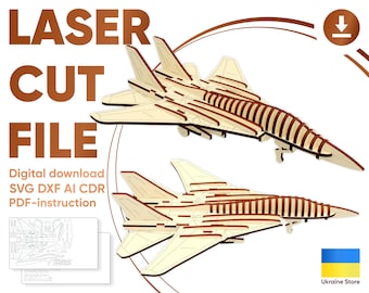 Airplane - 3d Laser Cut Design, SVG Digital plan