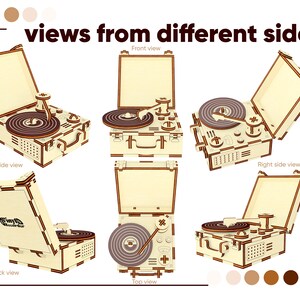 Vinyl Retro Recorder - SVG Laser Cut File, Plywood Miniature Project ...
