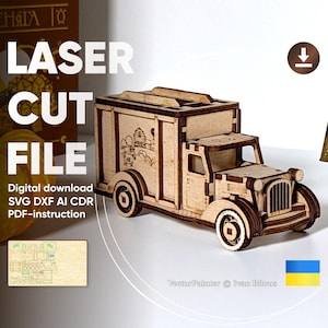 Farm Truck - Laser Cut Project, SVG file for Cutting Machines