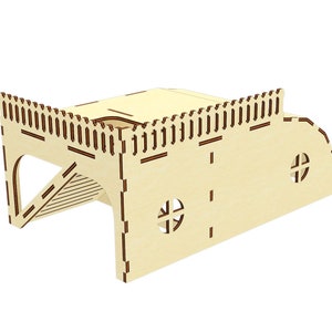 Guinea pig House SVG Laser Cut File, Small pet house plan for laser cutting machines image 4