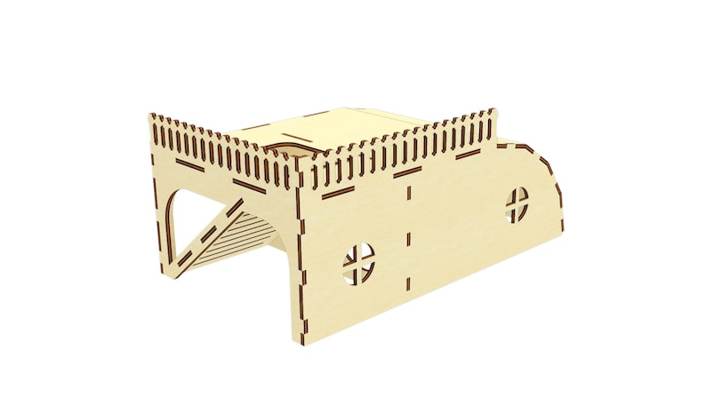 Guinea pig House SVG Laser Cut File, Small pet house plan for laser cutting machines image 4