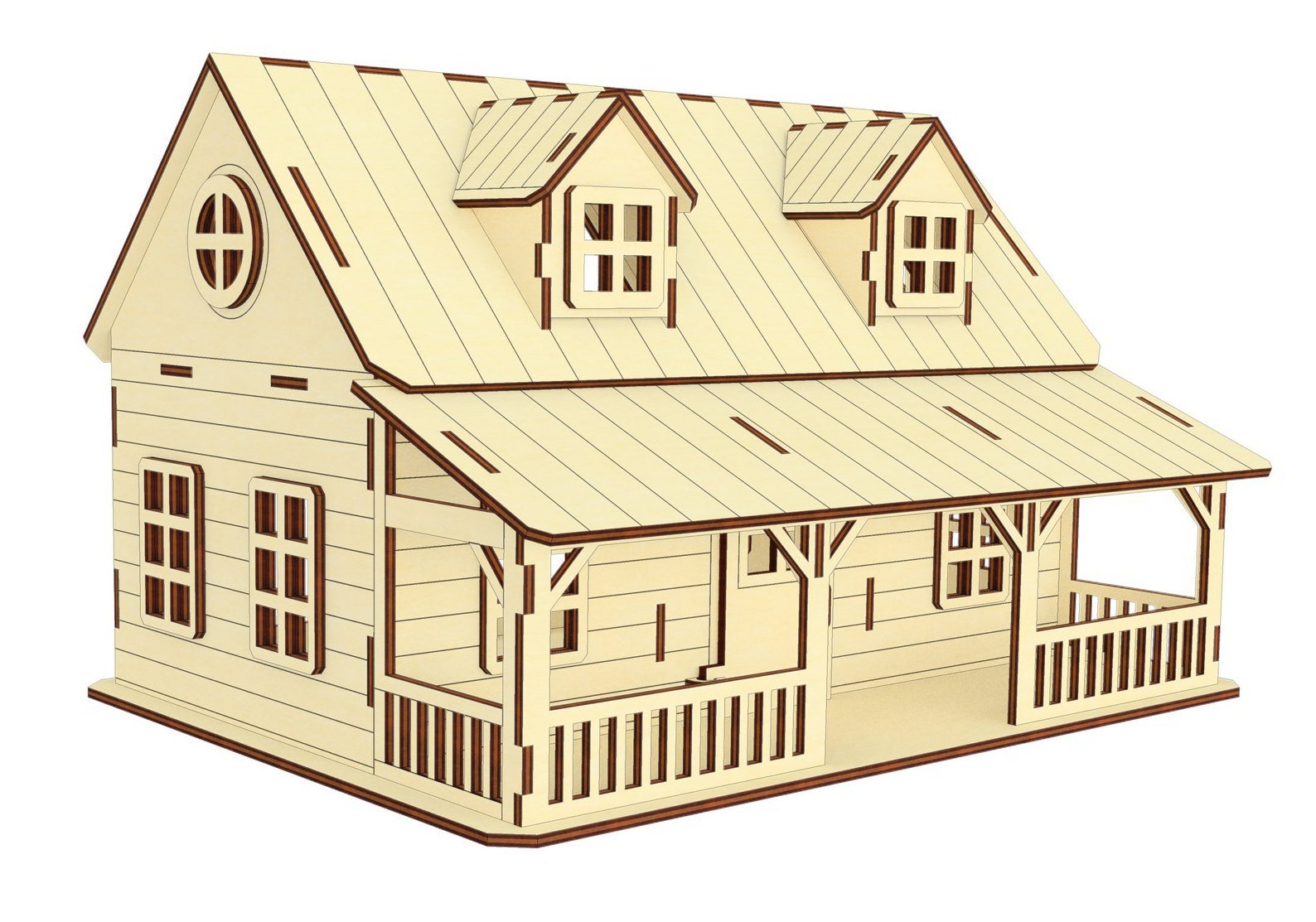 Farm dollhouse SVG laser cut files plan Etsy