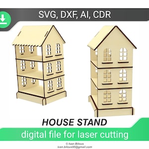 dollhouse svg glowforge file laser cut stand dxf files for laser patters dxf doll house plywood laser cutting template cnc plan,svg cut file