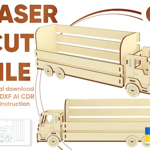 Suporte para caminhão - arquivos SVG cortados a laser, padrão Glowforge
