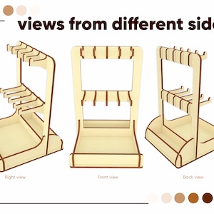 Detailed laser cut plan for Keychain Stand in SVG format