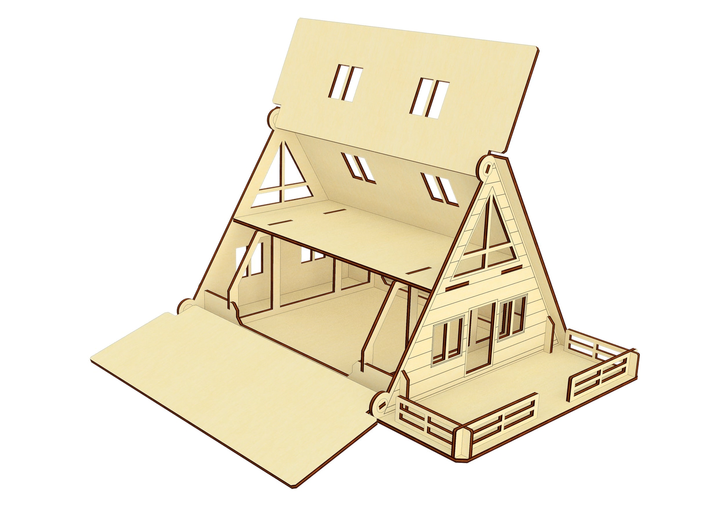 Dollhouse SVG laser cut file instant download Etsy