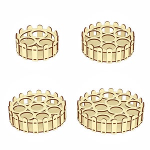 Easter Egg Holders SVG Laser Cut File, Set of 4 Stand Vector Plans image 10