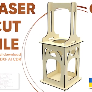 Bear Bottle Holder - SVG Laser Cut File, Digital Plan for Laser Cutting Machines