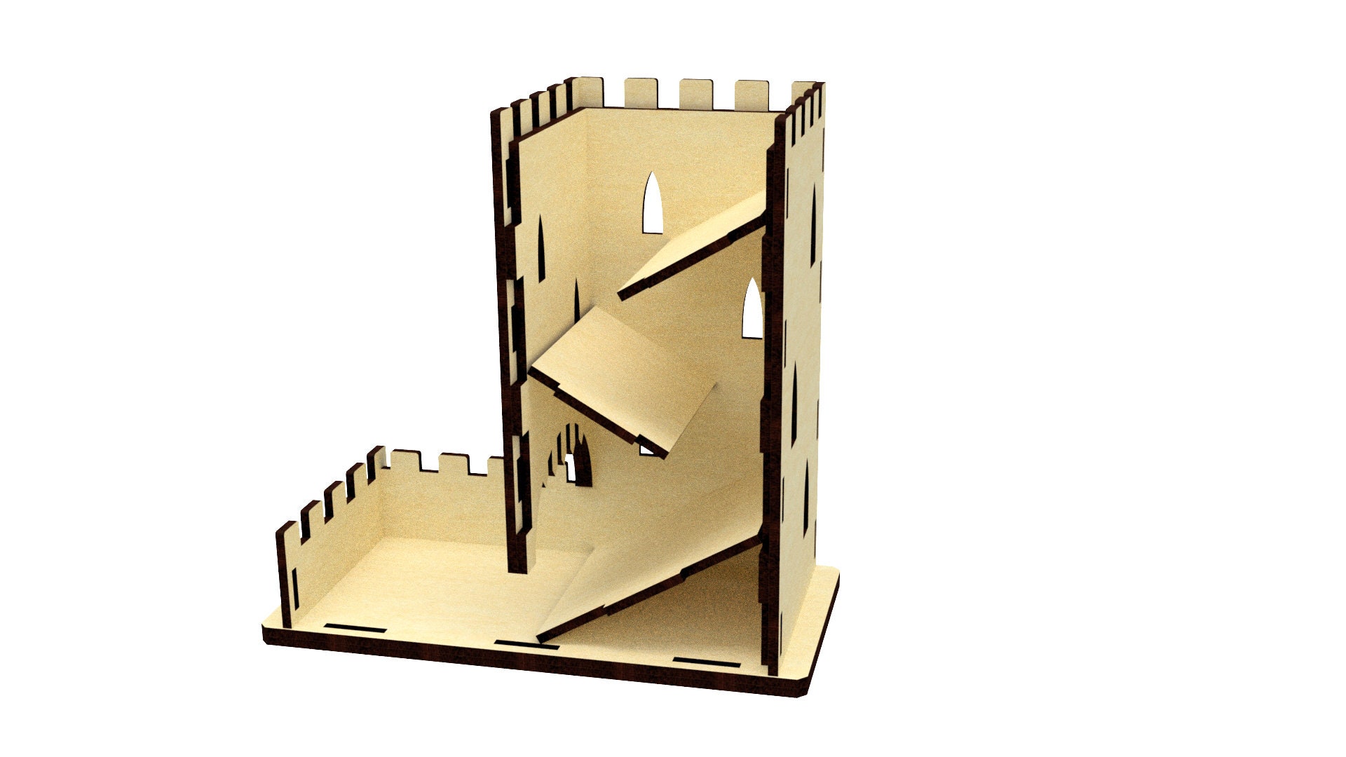 Dice tower laser cut files wood dice tower dxf files for laser Etsy