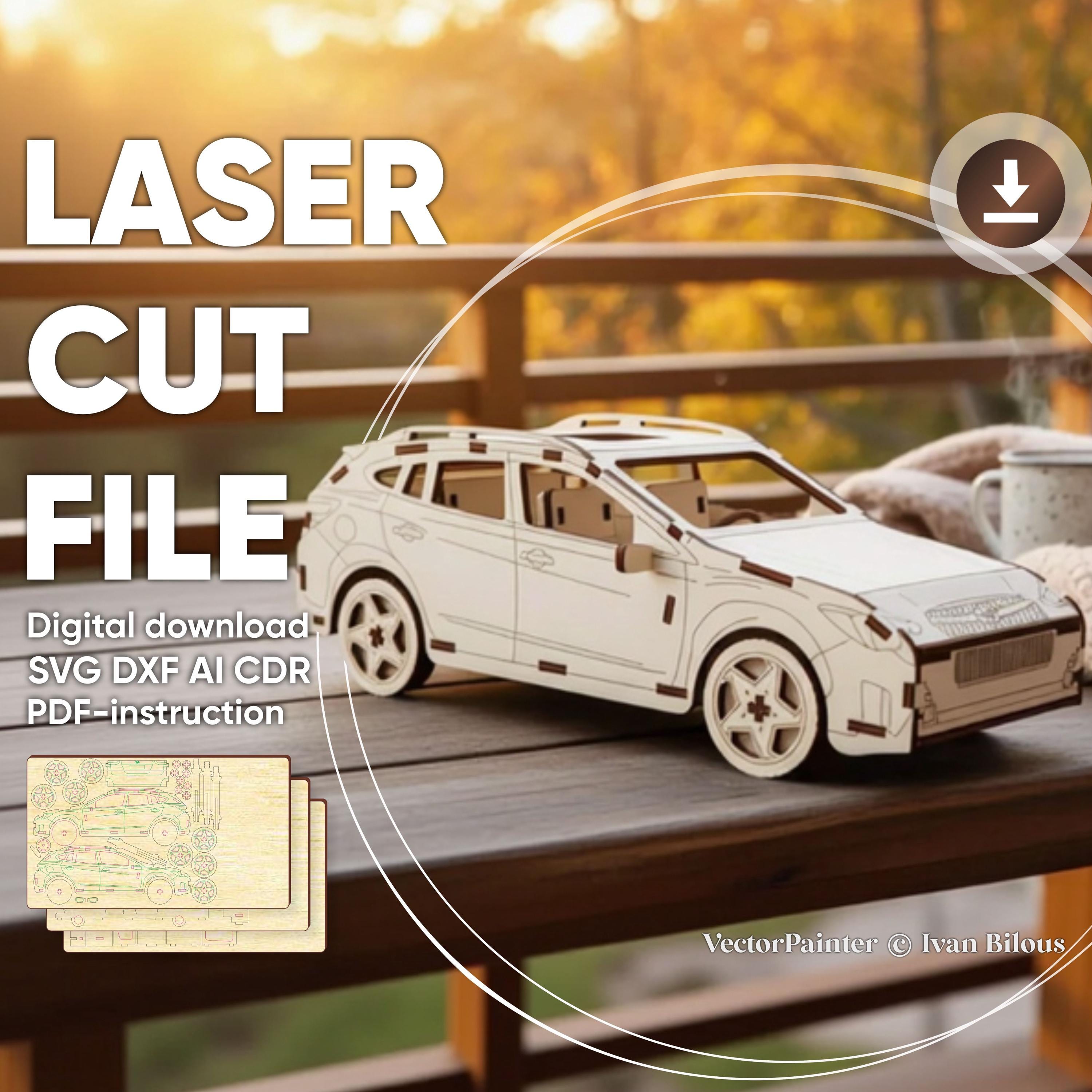 Sport Car Wooden Model - Laser Cut File, Miniature SVG Project - Etsy