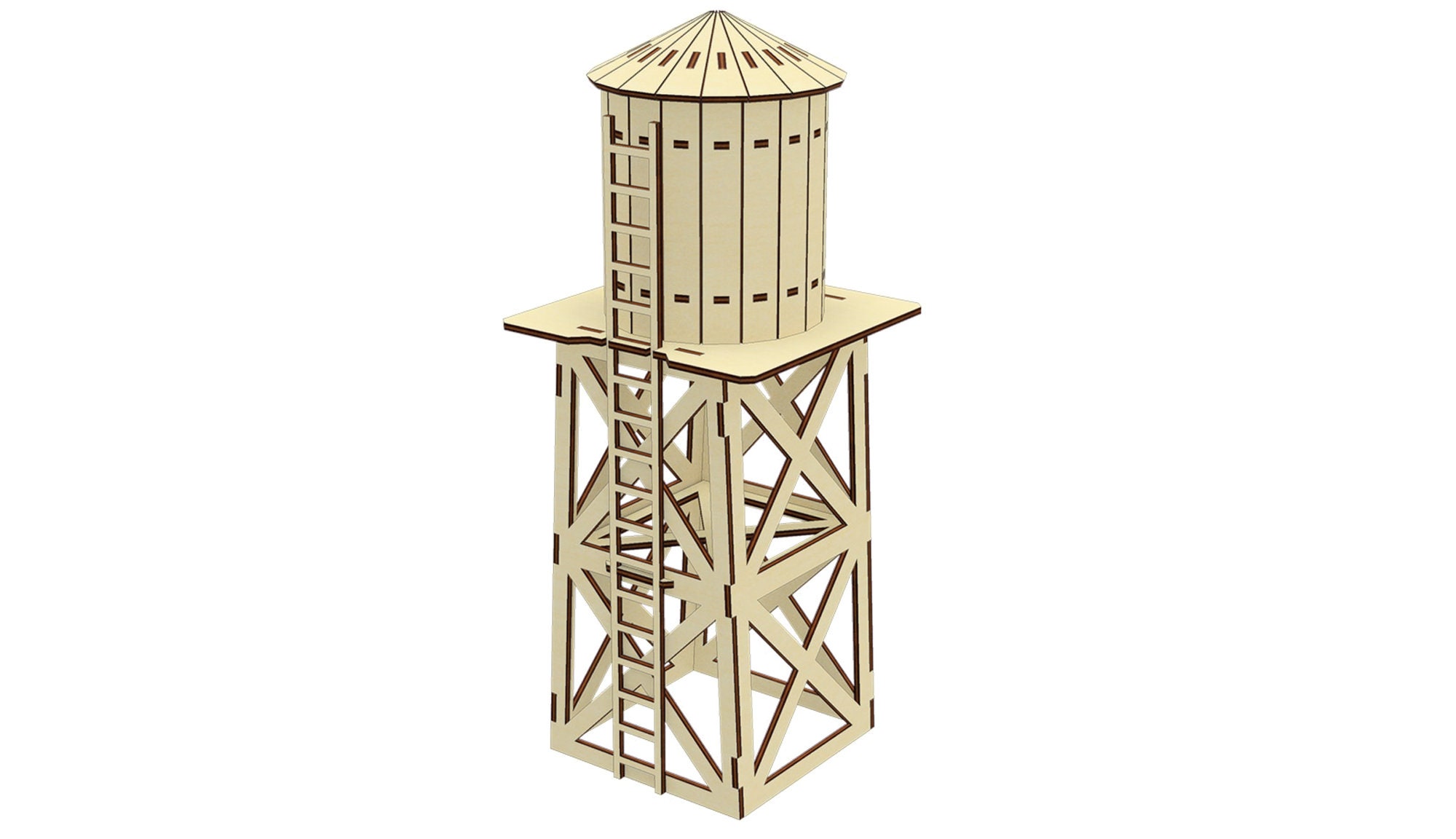 Water Tower Dxf Files for Laser Cut Glowforge Files Farm Tower - Etsy ...