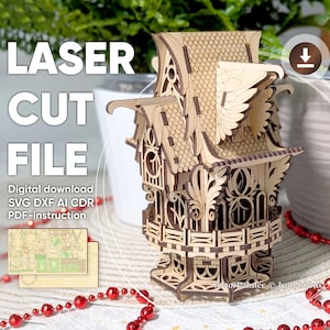 Fairy Birdhouse - Laser Cut File, SVG Plan for Plywood Project with Instruction