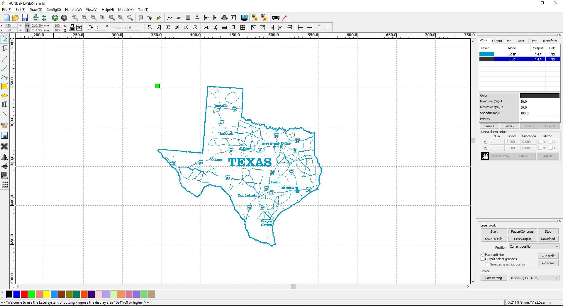 Texas Csv Map Texas Map Laser Cut File, SVG USA State Vector Template With Roads ...