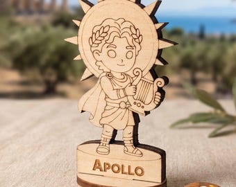 Greek Mythology Laser Cut File, Apollo SVG Wooden Toy, Diorama Game Piece