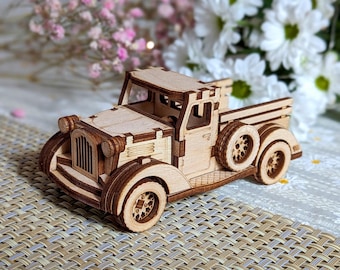 Truck Laser Cut File, SVG Farm Pickup Vehicle Car Toy (Digital Download)