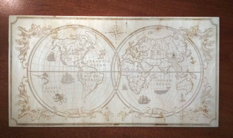 Download Laser cut world map svg glowforge map old style world dxf ...