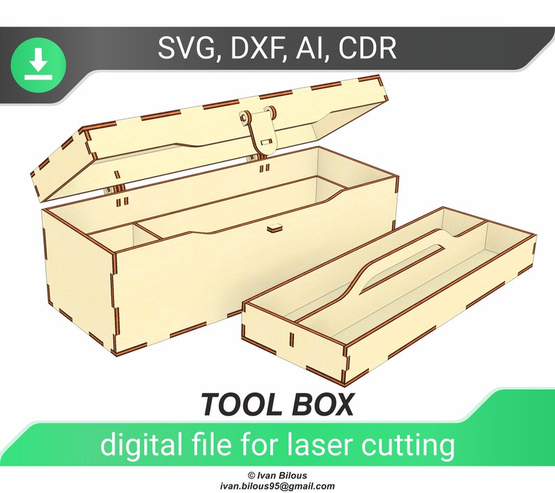 Toolbox Laser Cut Files Pattern Etsy