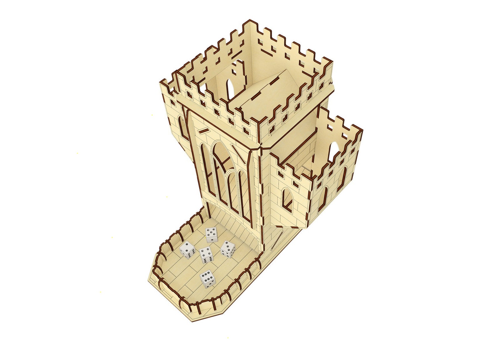 Dice Tower Laser Cut File Pattern Etsy