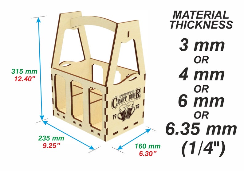 Download Beer basket laser files glowforge svg cut file beer holder ...