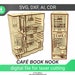 Book nook SVG Glowforge laser cut  pattern, shelf insert book corner, Instant download, Digital file laser cut 